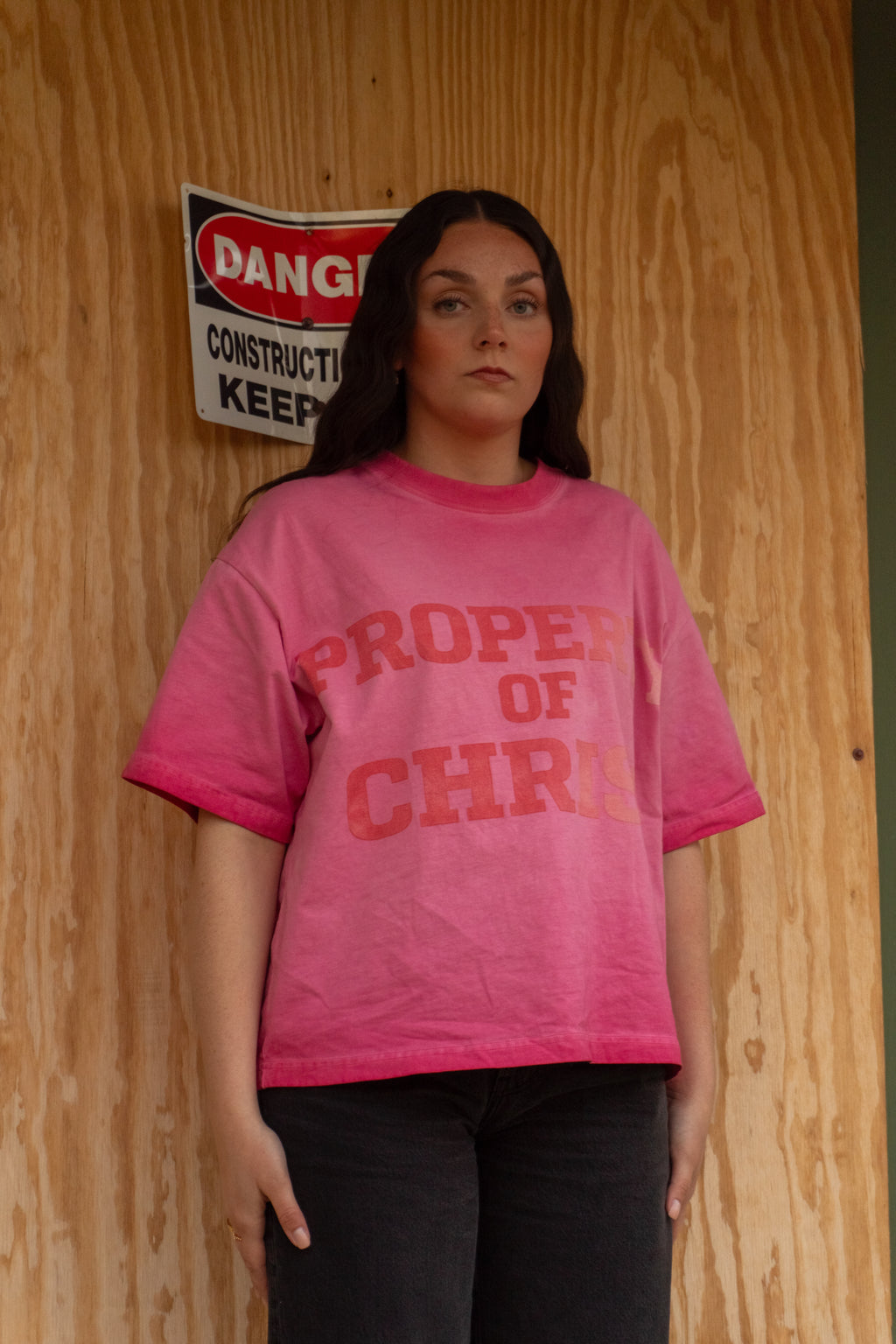 “Property of Christ Washed Pink” Tee