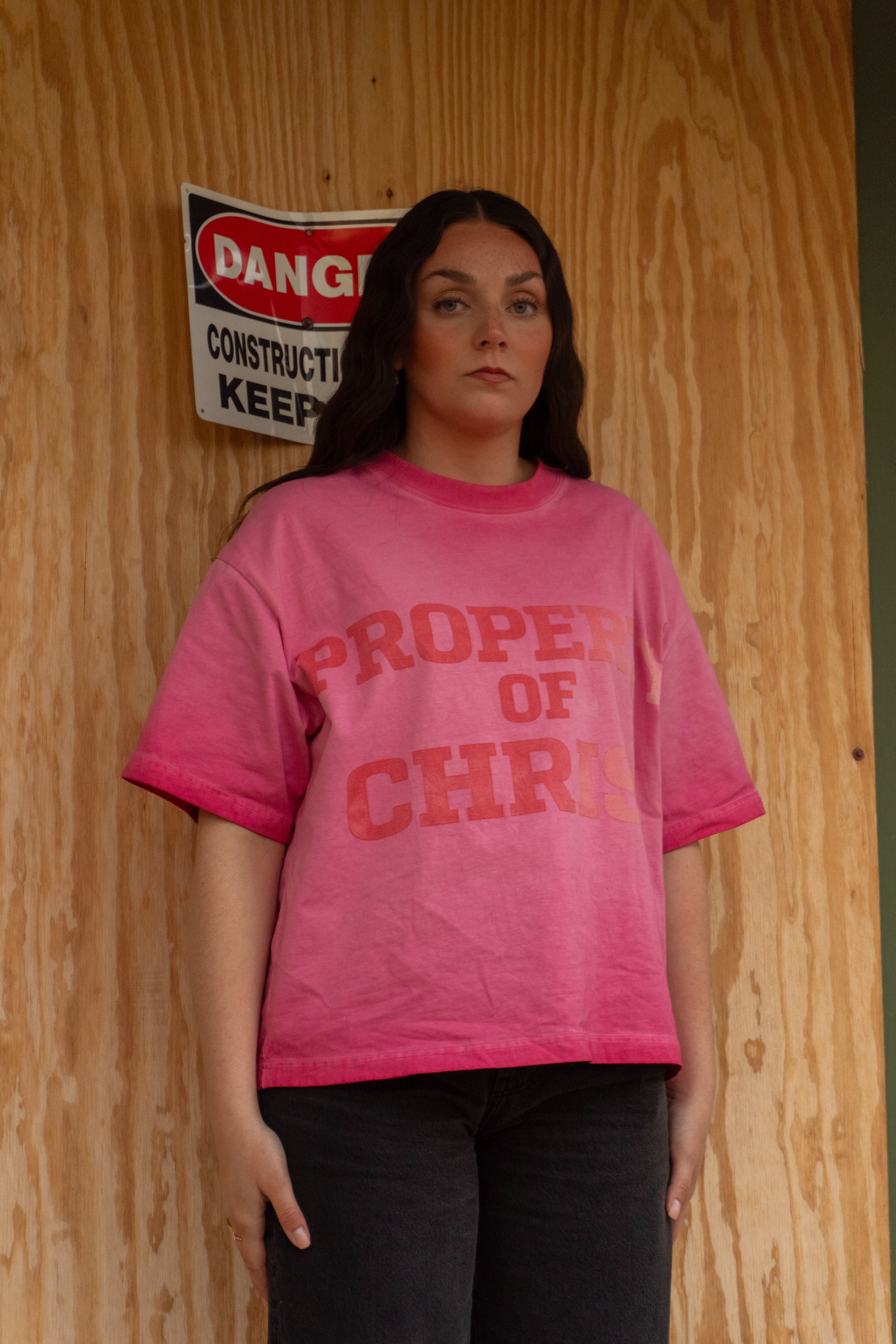 “Property of Christ Washed Pink” Tee