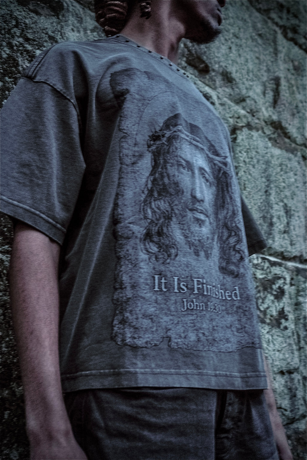 “Veraikon” Studded Grey Tee