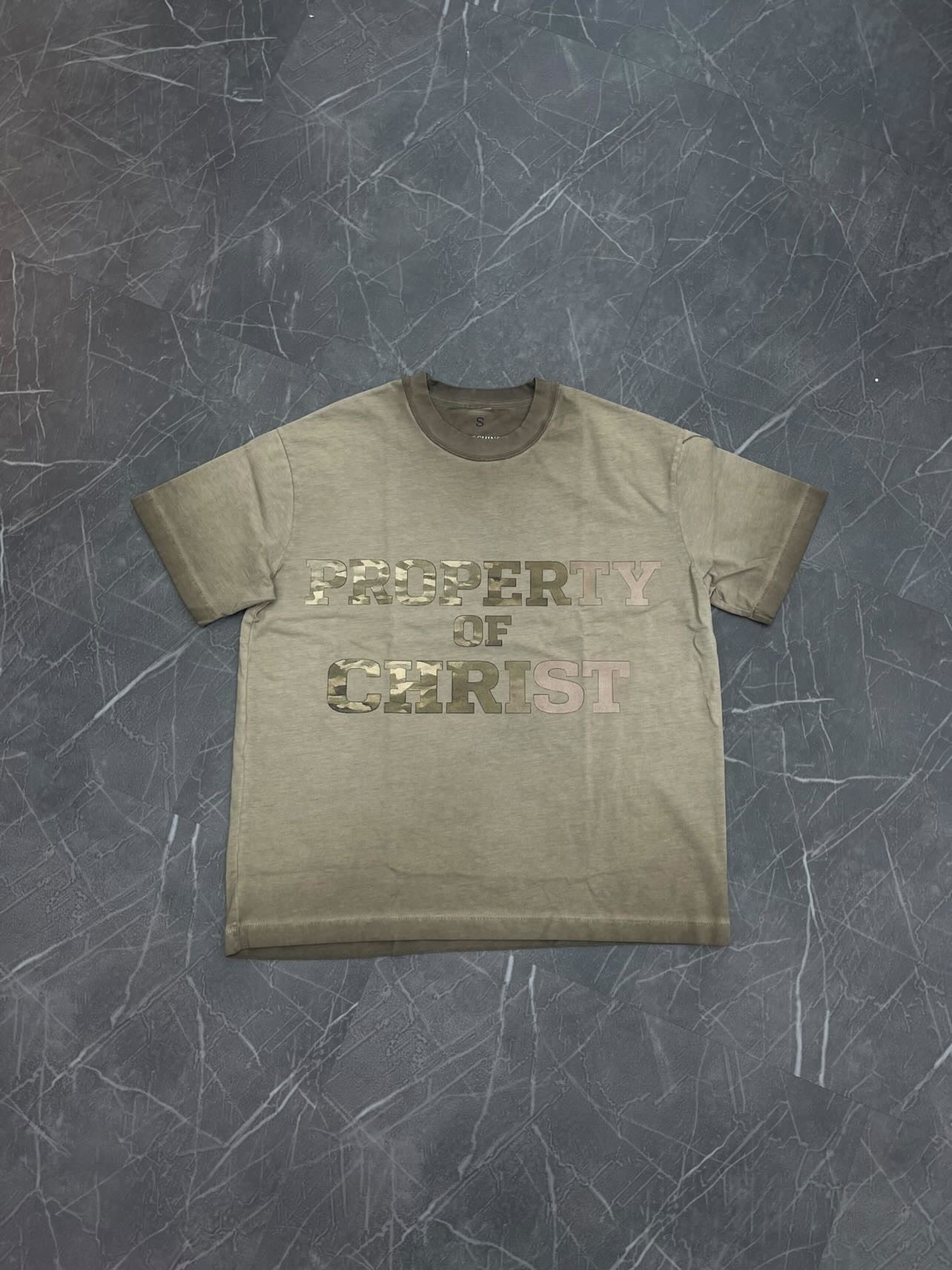 “Property of Christ Faded Camo” Tee