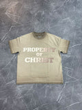 “Property of Christ Washed Tan” Tee