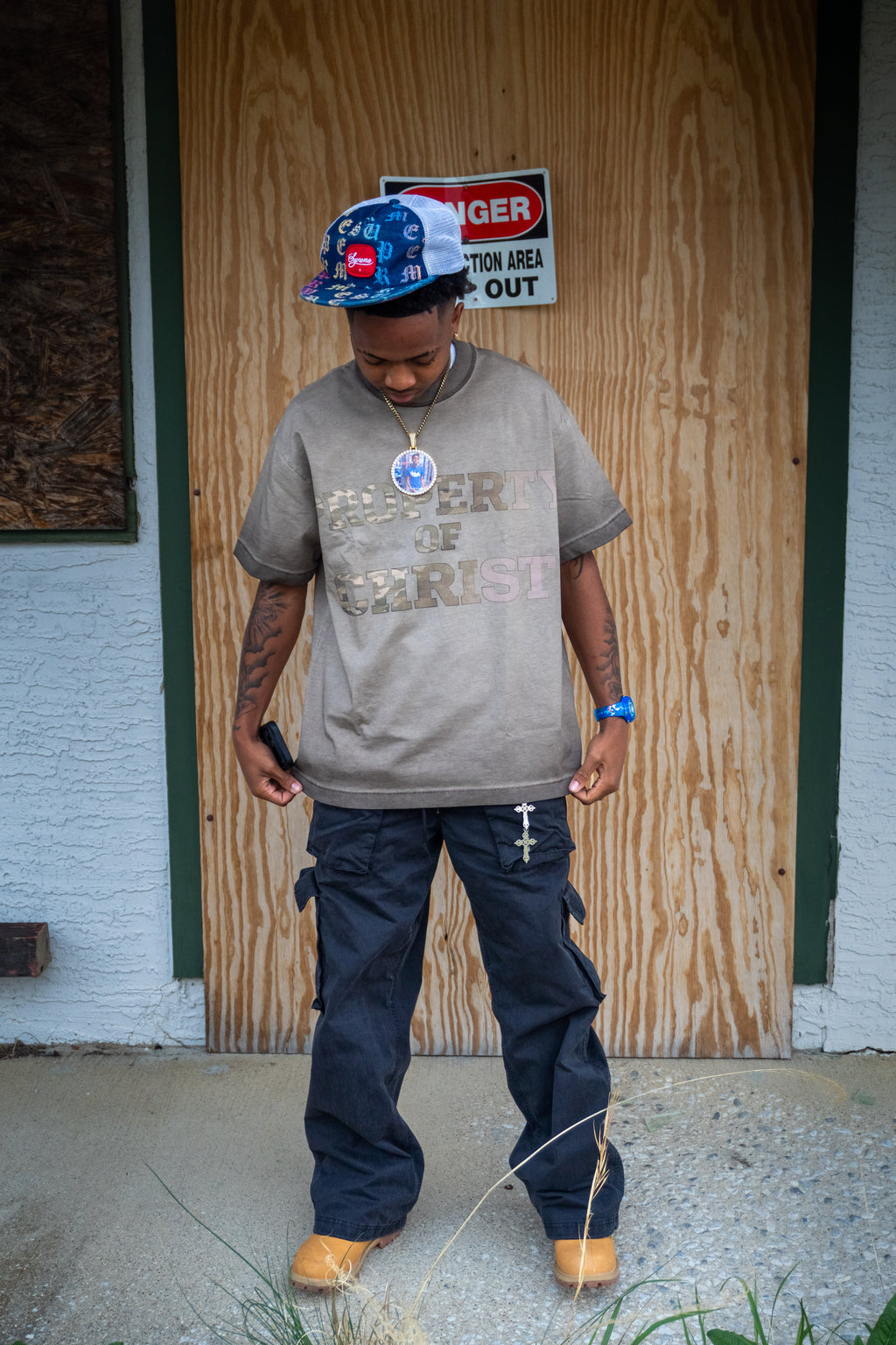 “Property of Christ Faded Camo” Tee