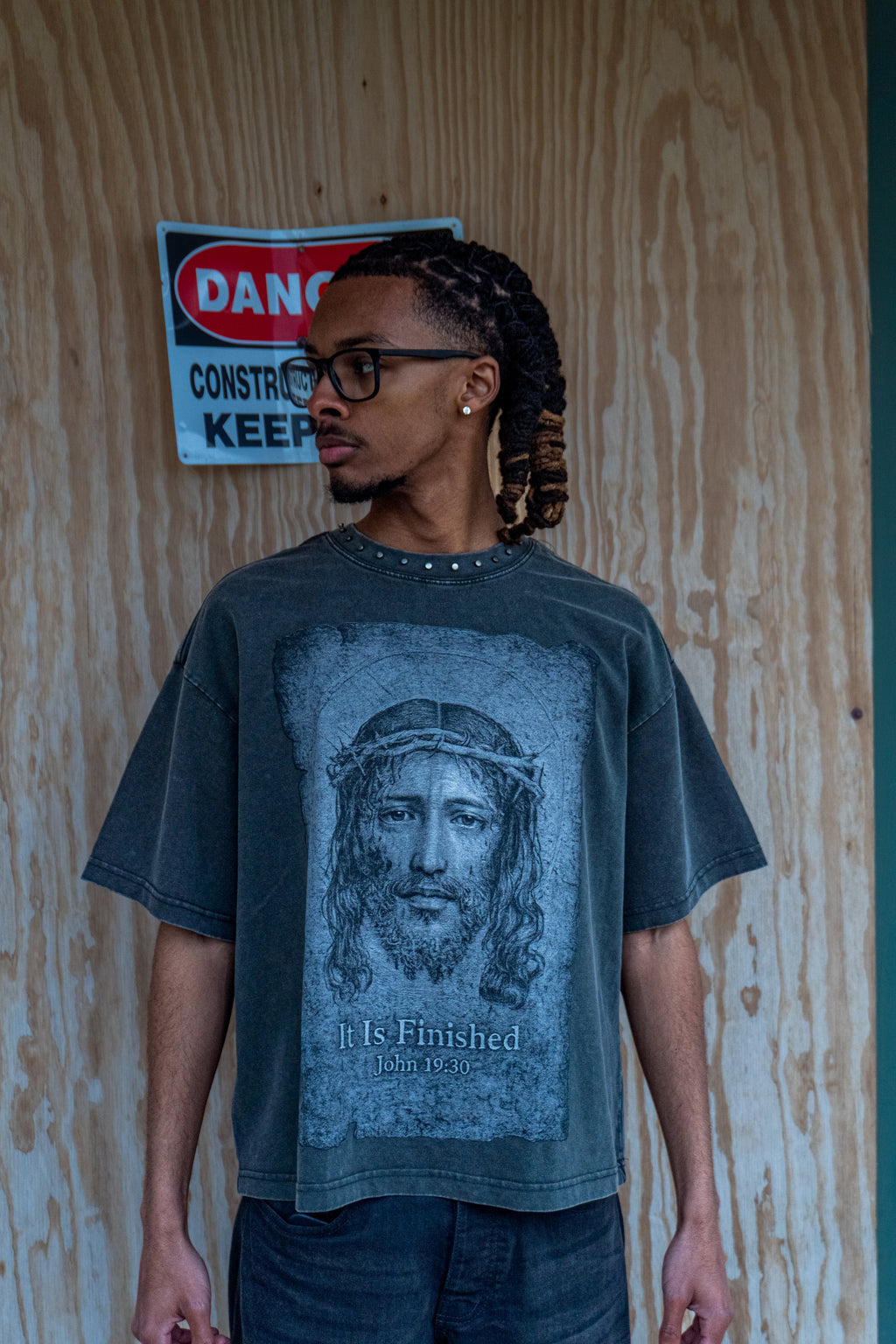 “Veraikon” Studded Grey Tee